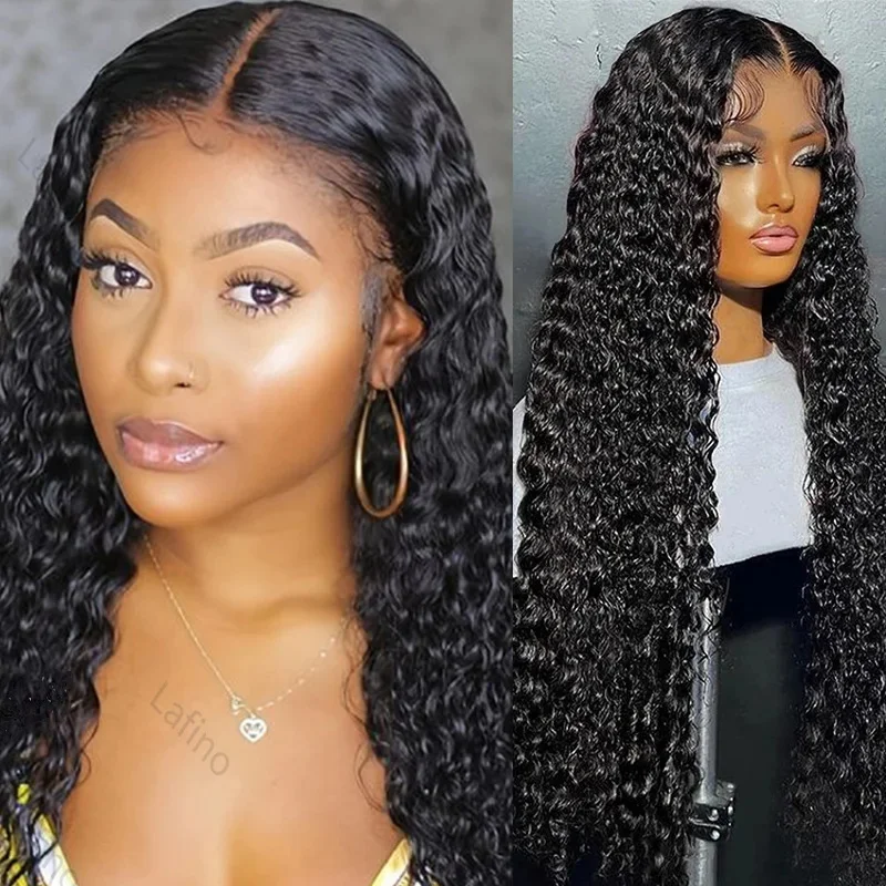 Nadine 13x4 Deep Wave Hd Lace Frontal Human Hair Wig For Black Women 36 40 Inch 13x6 Lace Front Brazilian Human Hair Curly Wigs