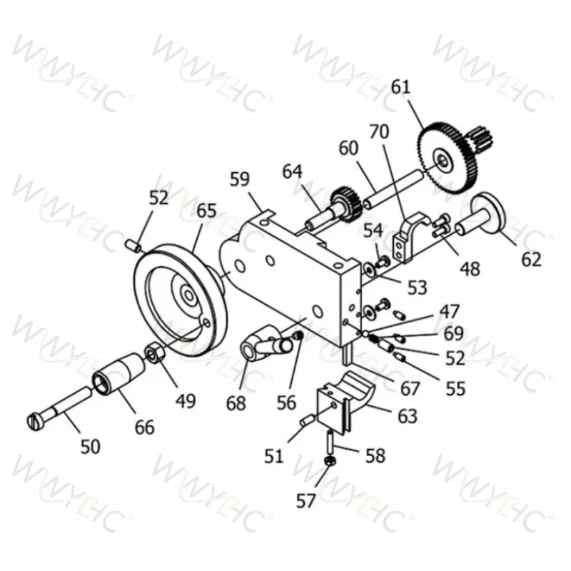 SC2-061 Duplex Transmission Gear Replacement Parts Suitable for SC2-03 Micro Mini Lathe Machine Tool Accessories