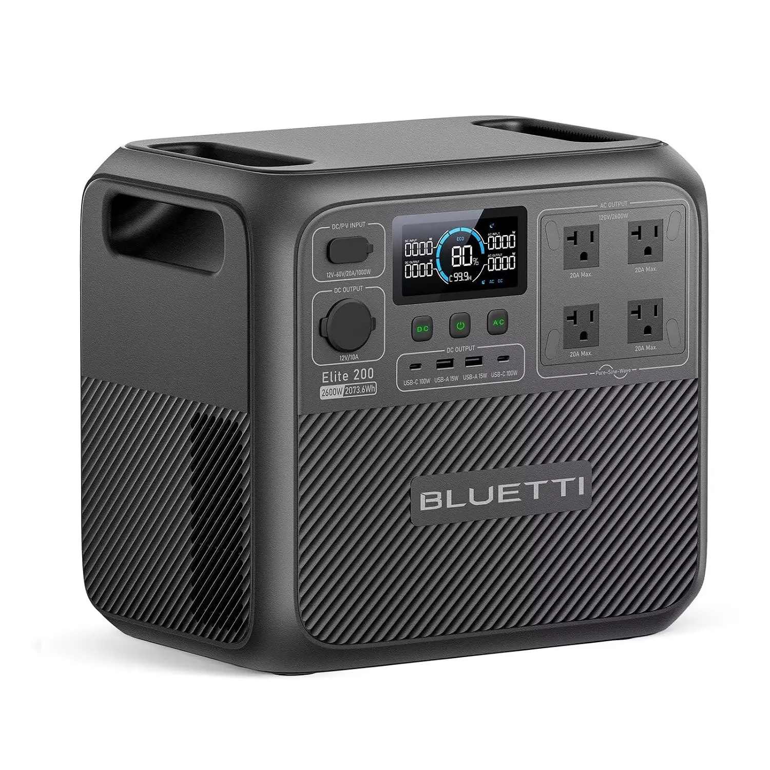 Portable Power Station 2073.6Wh 2600W Solar Generator for Home Backup & Outdoor Camping, Customized