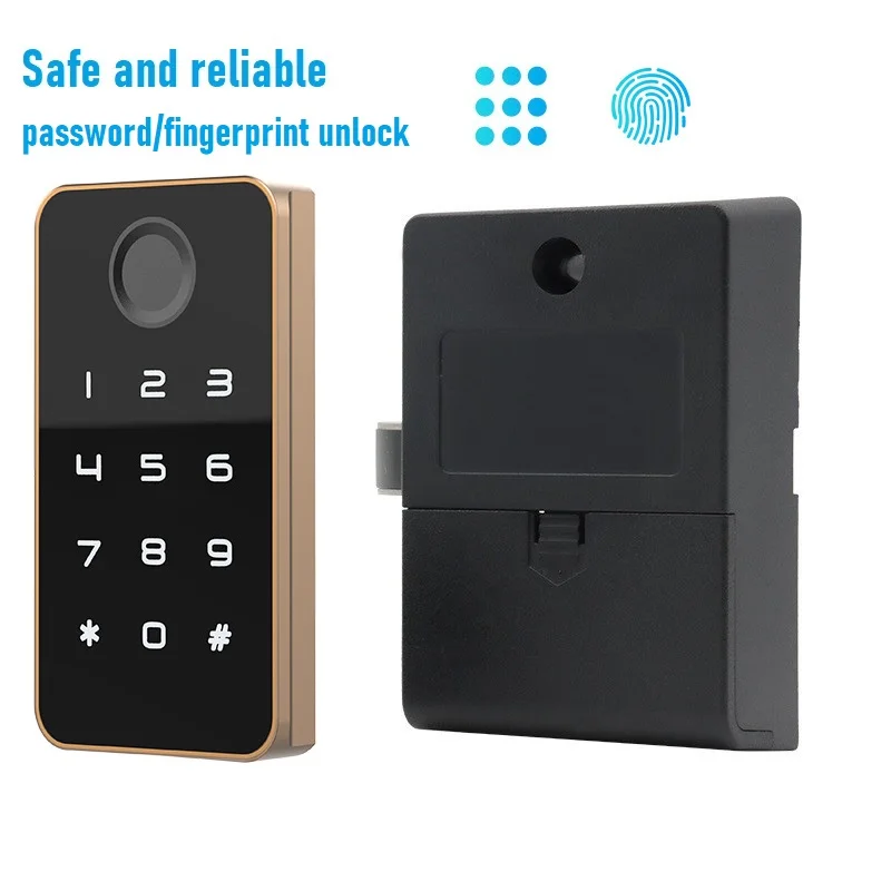 

F058 Fingerprint Password Intelligent Furniture Lock Suitable for Office File Drawer Cabinets Sauna Storage Cabinets Smart Lock