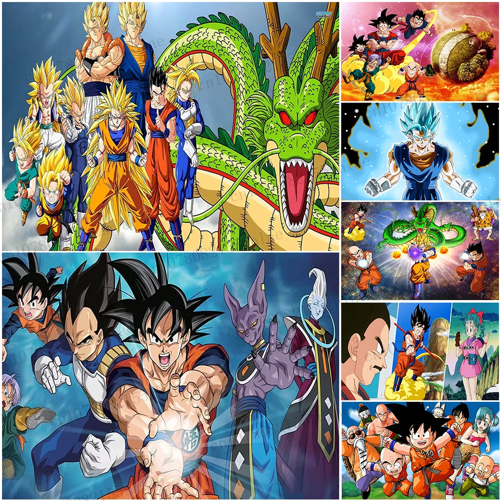 Dragon ball Birthday Party Photo Backdrop Baby Shower Birthday Party Banner Cartoon Photo Background