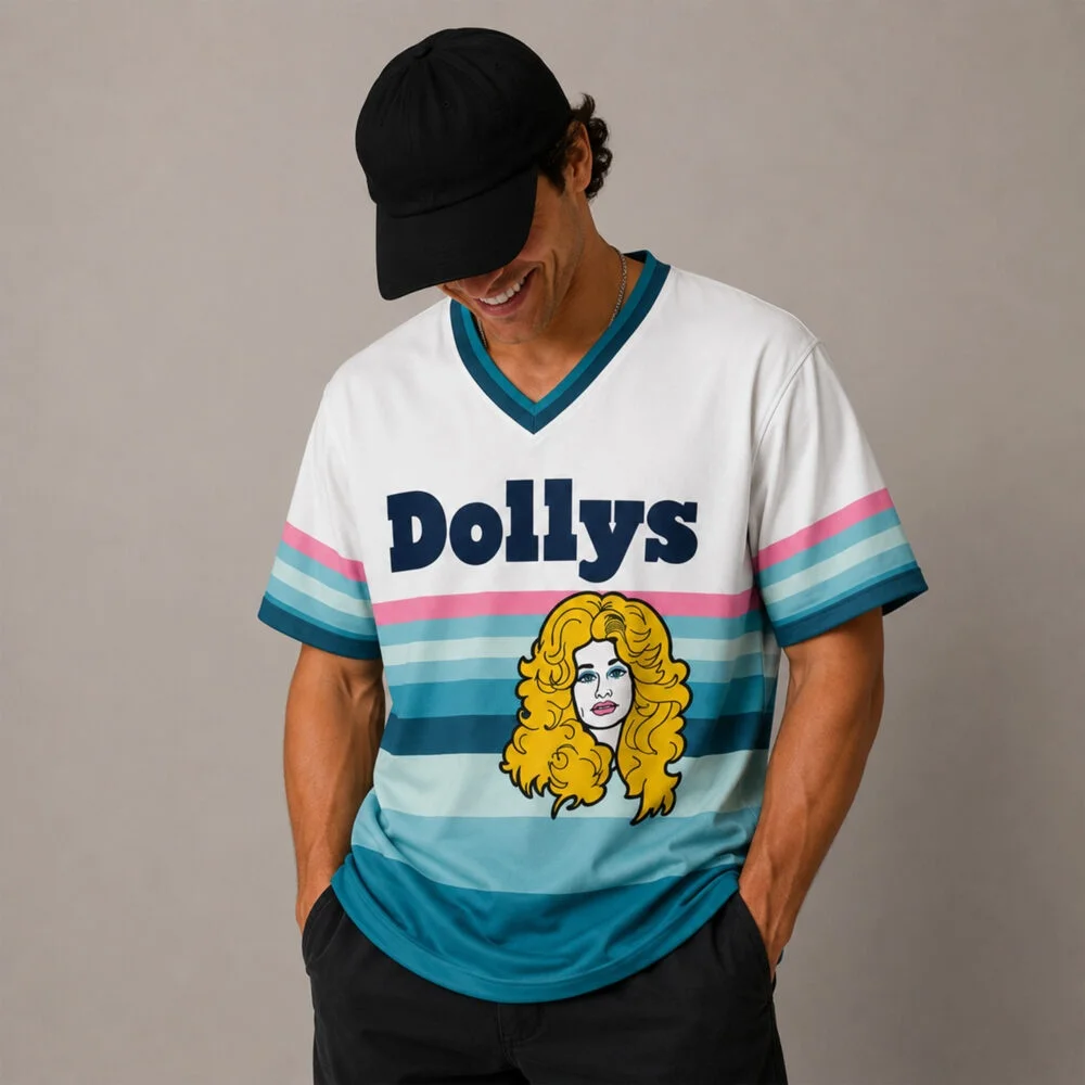New Dolly Parton Country Music European and American Singer Fan Side Commemorative Top Casual Men's T-shirt