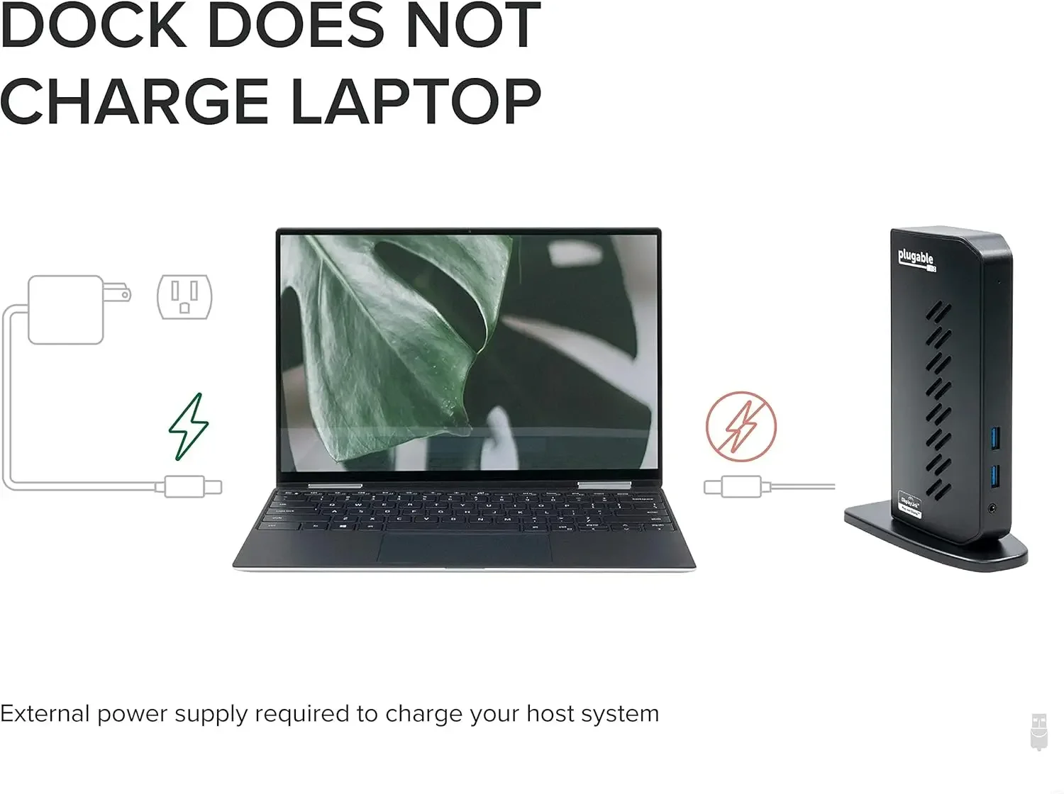 محطة إرساء الكمبيوتر المحمول USB 3.0 وUSB-C العالمية مع منفذين لنظام التشغيل Windows