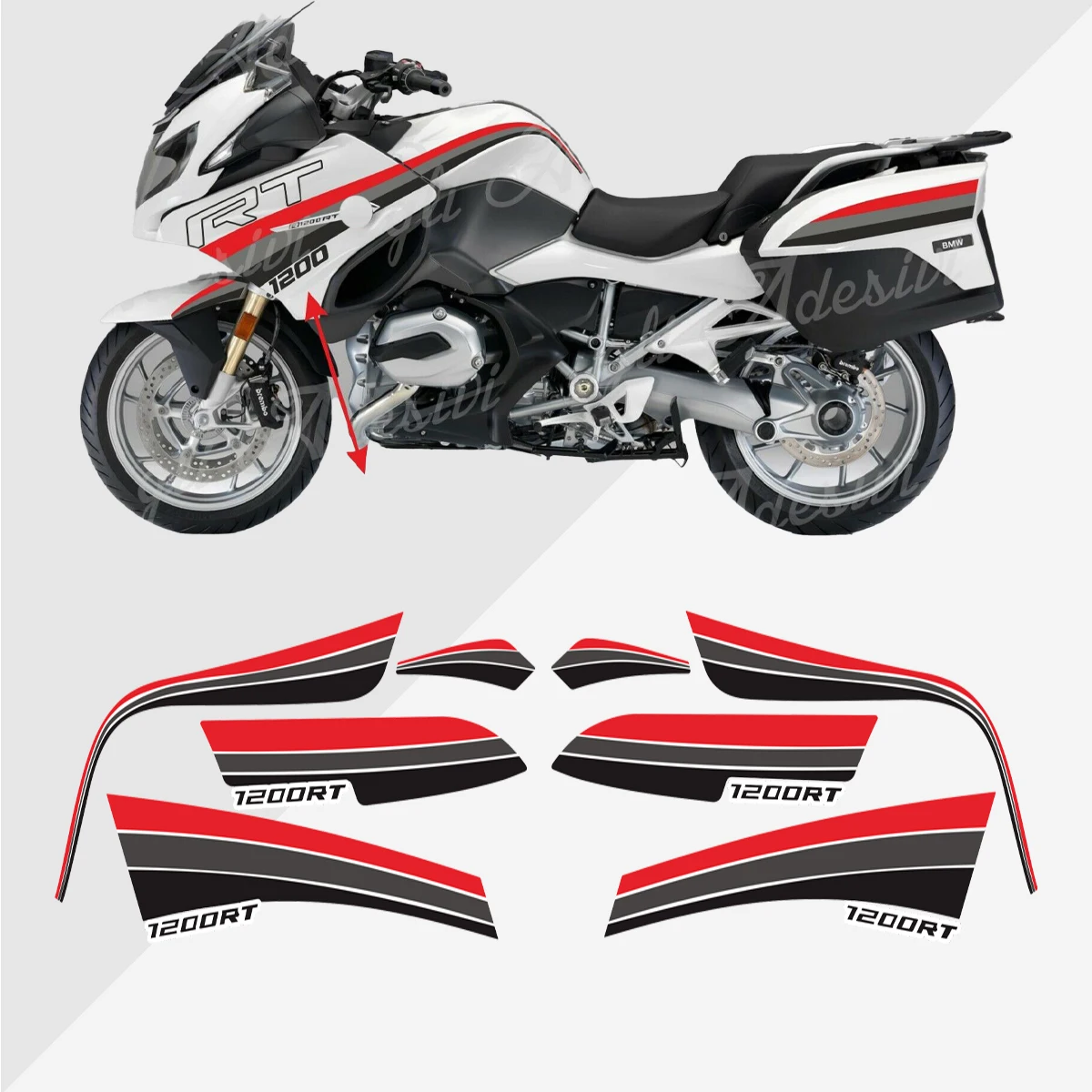 

R1200RT R1200 RT R 1200 For BMW Tail Luggage Cases Trunk Boxs Tank Pad Protector Guard Knee Stickers Decal Kit Emblem Badge Logo