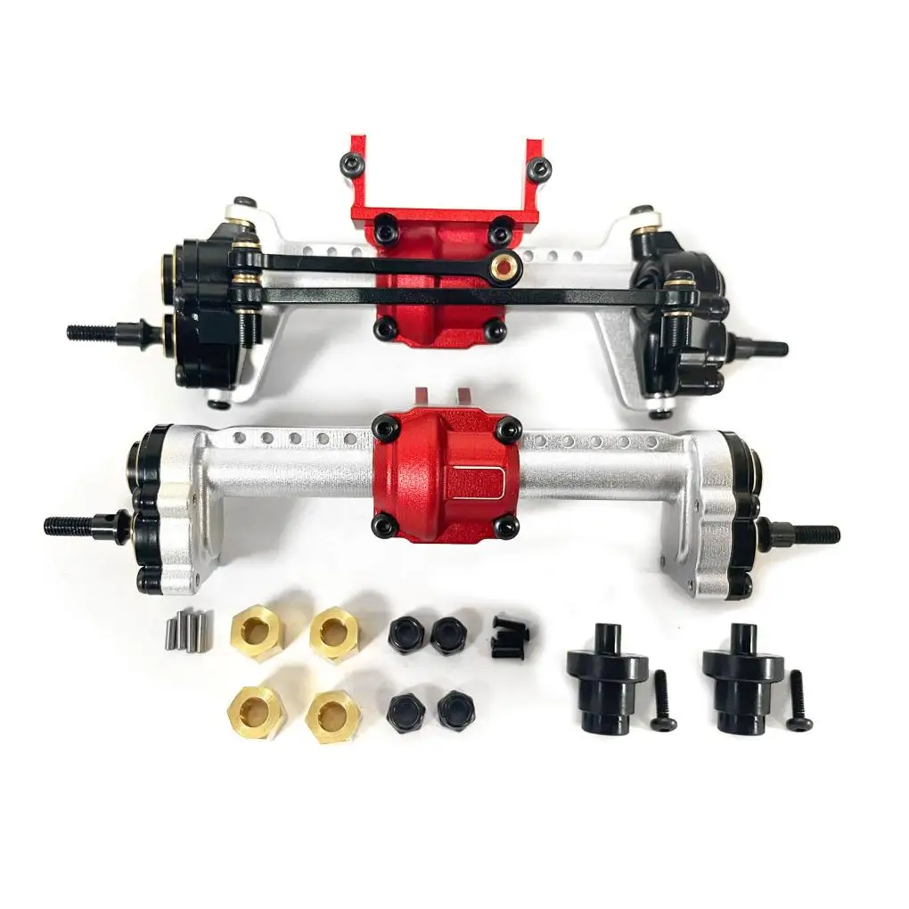 

RCGOFOLLOW 1/24 Aluminum Alloy Upgrade Enhances Rear Axle RC Upgrade Part Rc Rear Axle For FMS FCX24 RC Car Part Silver