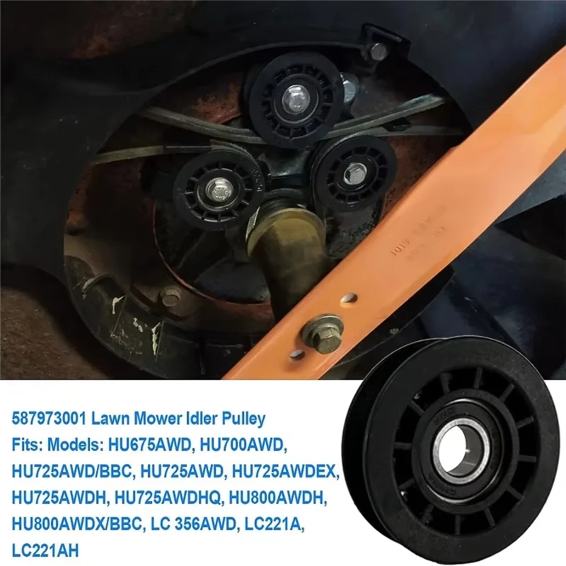 

ABKU-For 587969201+587973001 Lawn Mower Idler Pulley Fits LC356VB LC221A Lawn Mower Vehicles Flat Idler Accessories