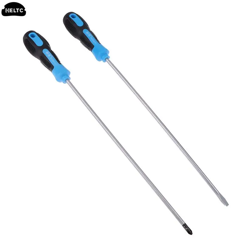 

1PCS Long Slotted Cross Screwdriver Extended Cross Screwdriver Magnetic Screwdriver With Rubber Handle Repairing Hand Tool