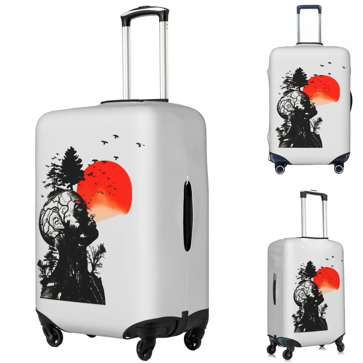 

Hangovers Alans Human Tree For Men Women Suitcase Cover Protection Elastic Travel Luggage Protector Covers for 18-32 Inch