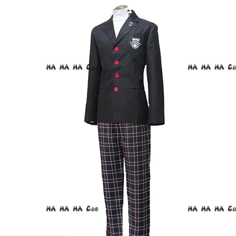 Akira Kuru Anime Cosplay Costume P5 Ren Amamiya Full Set School Uniform Mens Suits Halloween Wig Shoes Glasses Bag