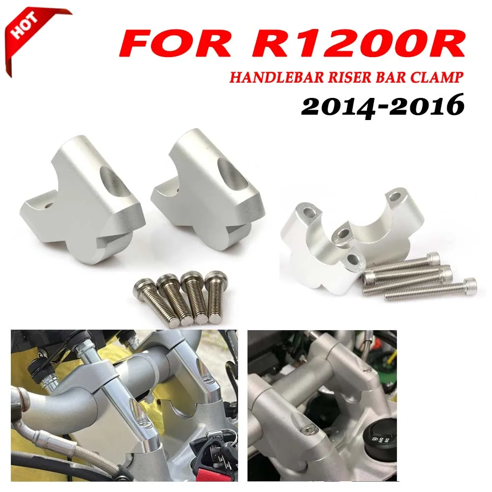 Motorcycle Handlebar Riser Up Backs Moves Bracket Kit Handle Bar Riser Mount Clamp for BMW R1200R R1200 R R 1200 R Accessories