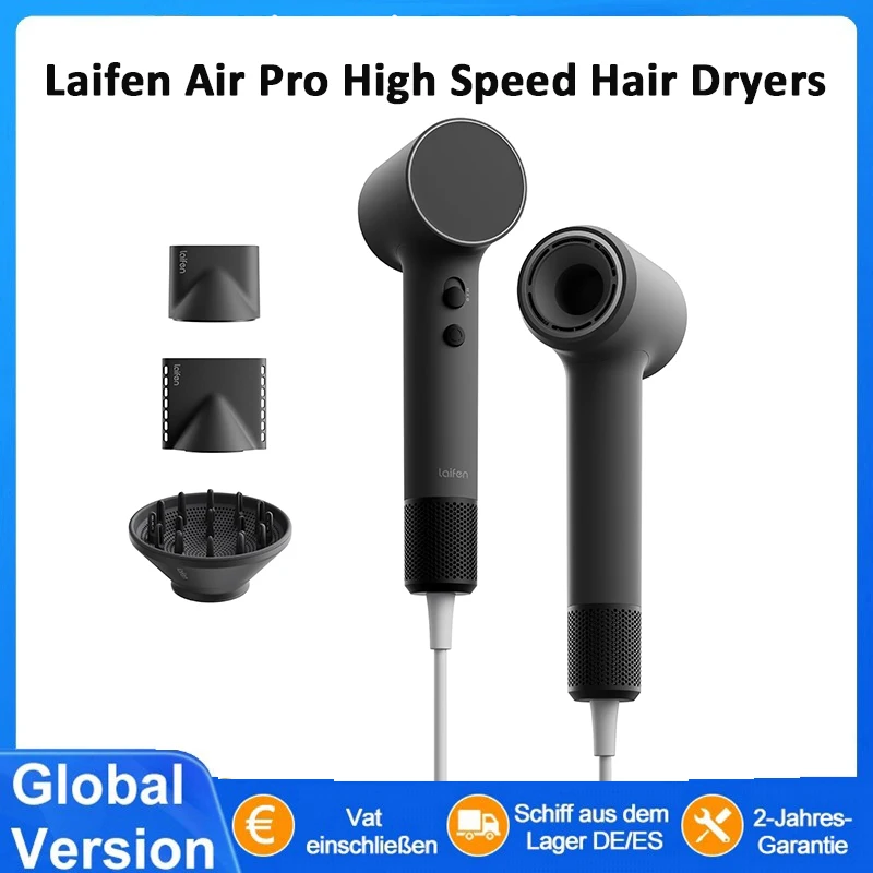 Laifen Air Pro Hoge Snelheid Haardroger Thermo-Control 100 Keer Warmtebescherming Per Seconde 200 Miljoen Ionen Anti-Kroezen Glans Haardroger