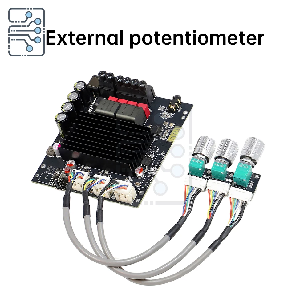 XY-T1002P Bluetooth digital audio amplifier board Tpa3221 chip DC12-30V/3A amplifier board external potentiometer