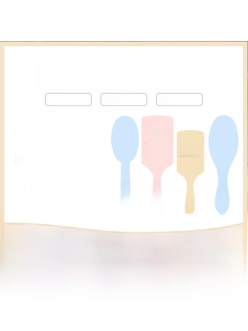 Ergonomic Non-deforming Massage Hair Washing Brush Soft Comb Teeth Fit Scalp Smooth Hair Four-sided Hollow out Comb