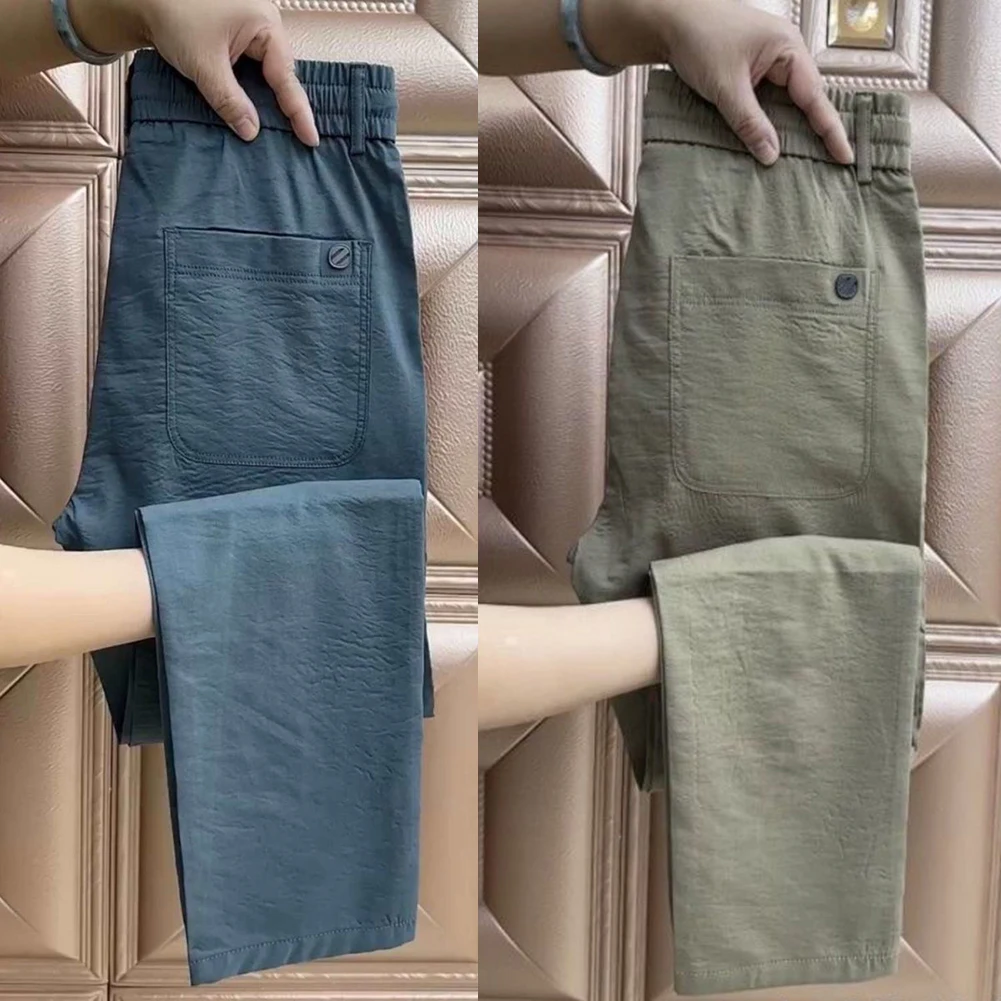 

Men Business Straight Leg Casual Pants Thin Sports Breathable All-match Trousers Men's Clothing Fashion