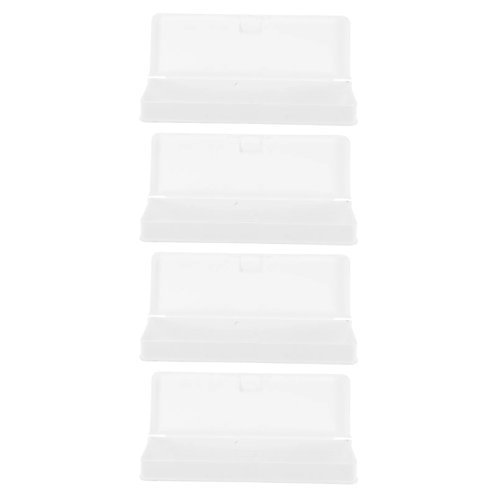 

4Pcs Plastic White Pencil Box Snap Lock Organizer Portable Stationery Case for School Office Supplies Pencil Case