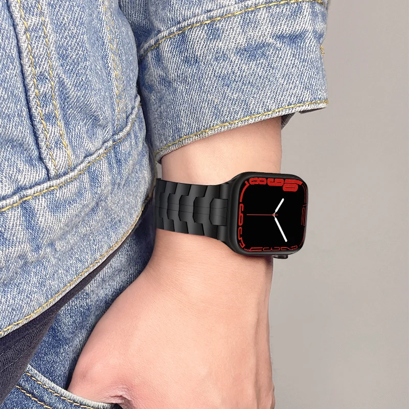 금속 스트랩 밴드 49mm 44mm 42mm 40mm 38mm 스테인레스 스틸 팔찌 iWatch 울트라 7 6 5 시리즈 액세서리
