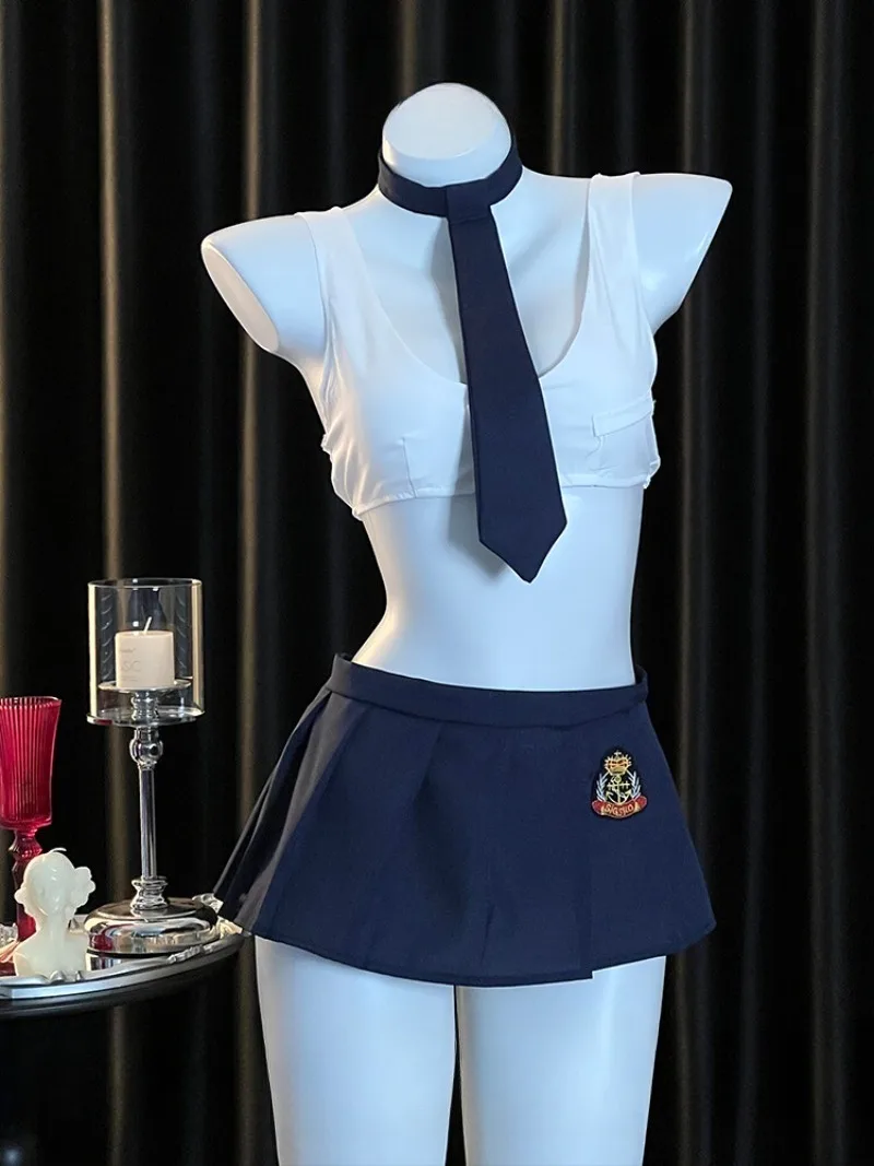 

JK-inspired Pleated Skirt Pajama Set for Women,Soft and Breathable Fabric,Cute School-style Nightwear Home,Comfortable Lounge