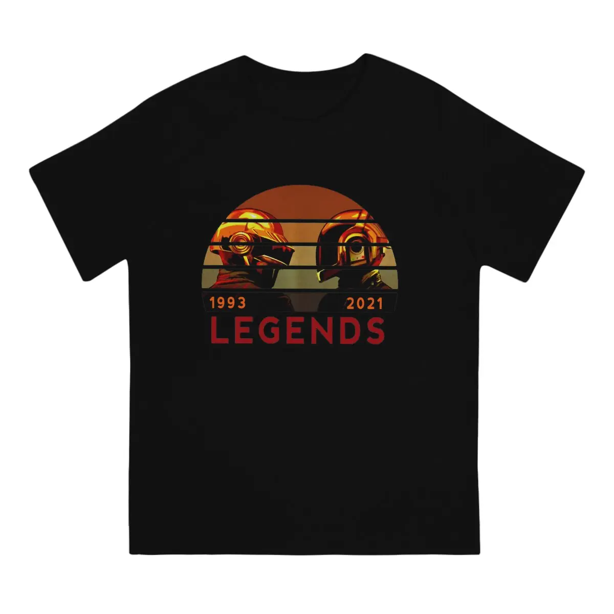 Men T-Shirts Break Up Novelty Cotton Tees Short Sleeve Daft Punk Electronic Production Band T Shirts Round Collar Tops Adult