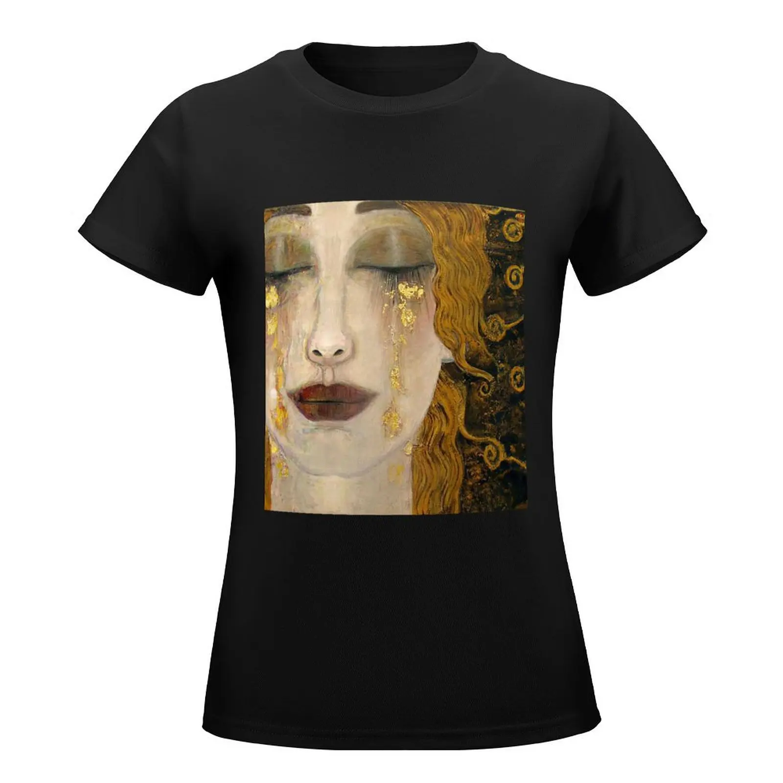 Gustav Klimt Freya's Tears T-Shirt summer clothes anime korean fashion cotton t shirts Women