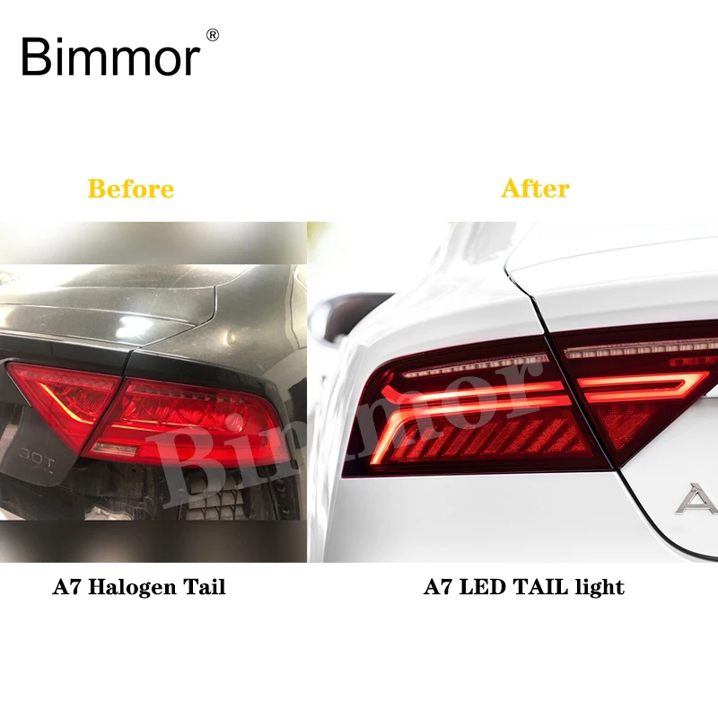 Bimmor 3 Car taillight for Audis A7 2011-2015  light upgraded modified full LED back  lamp manufacturer factory