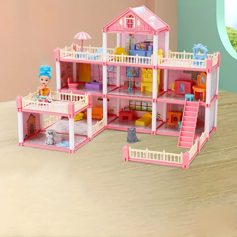 

Кукольный домик своими руками для девочек: Принцесса, Замок, Вилла, Домик. Игрушка для ролевых игр, подарок на день рождения.