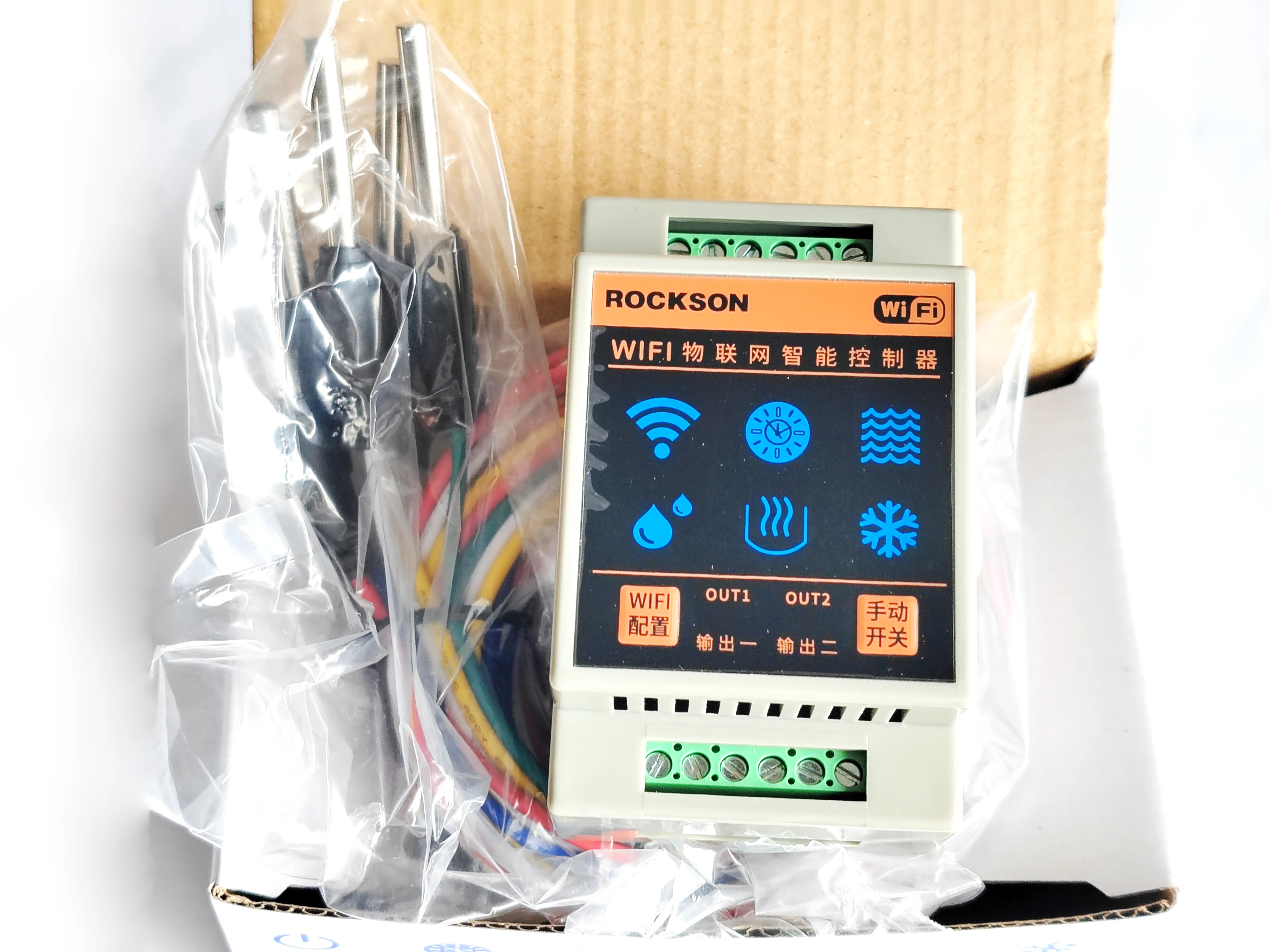 WF96L Tuya WIFI Intelligent Water Level Alarm Controller with Sensor for HVAC System Hydrologic Monitoring Breeding Irrigation