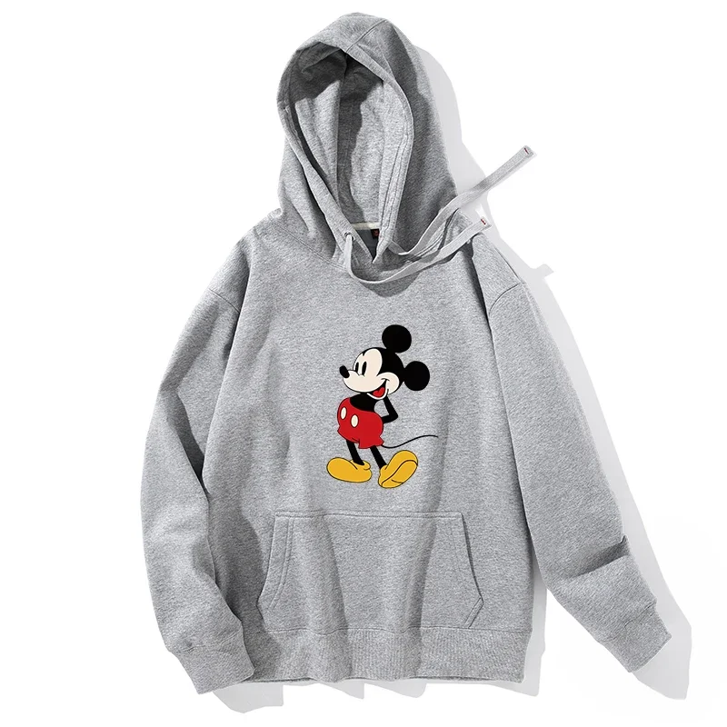 Suéter con capucha de Mickey y Minnie para hombre y mujer, chaqueta fina de Disney para estudiantes, primavera y otoño