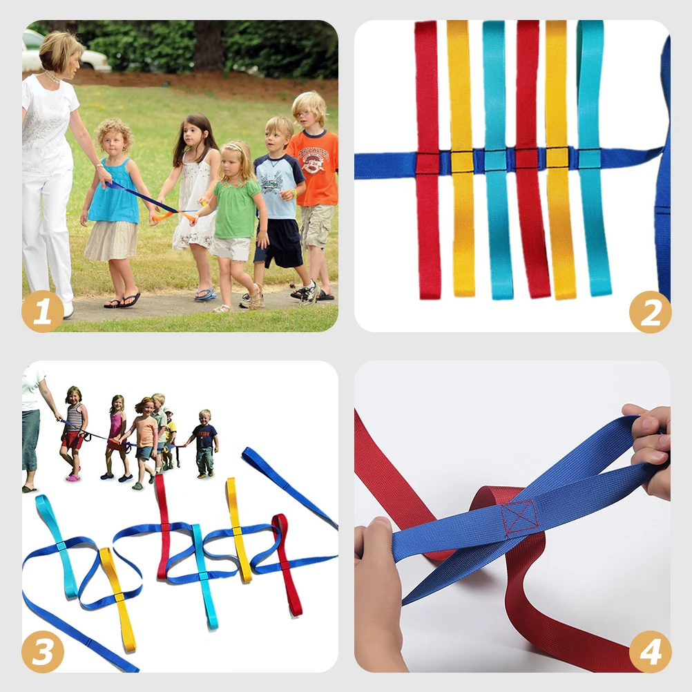 

Nylon Children Daycare Supplies Rope Safe for Toddlers Daycare School Outdoor Bright Color Durable Preschool Line