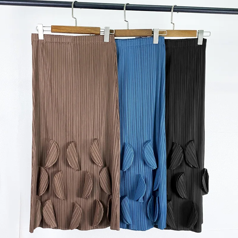 

2022 spring new mid-length high waist skirt Korean style solid color women's slim thin comfortableniche fashion basic skirt