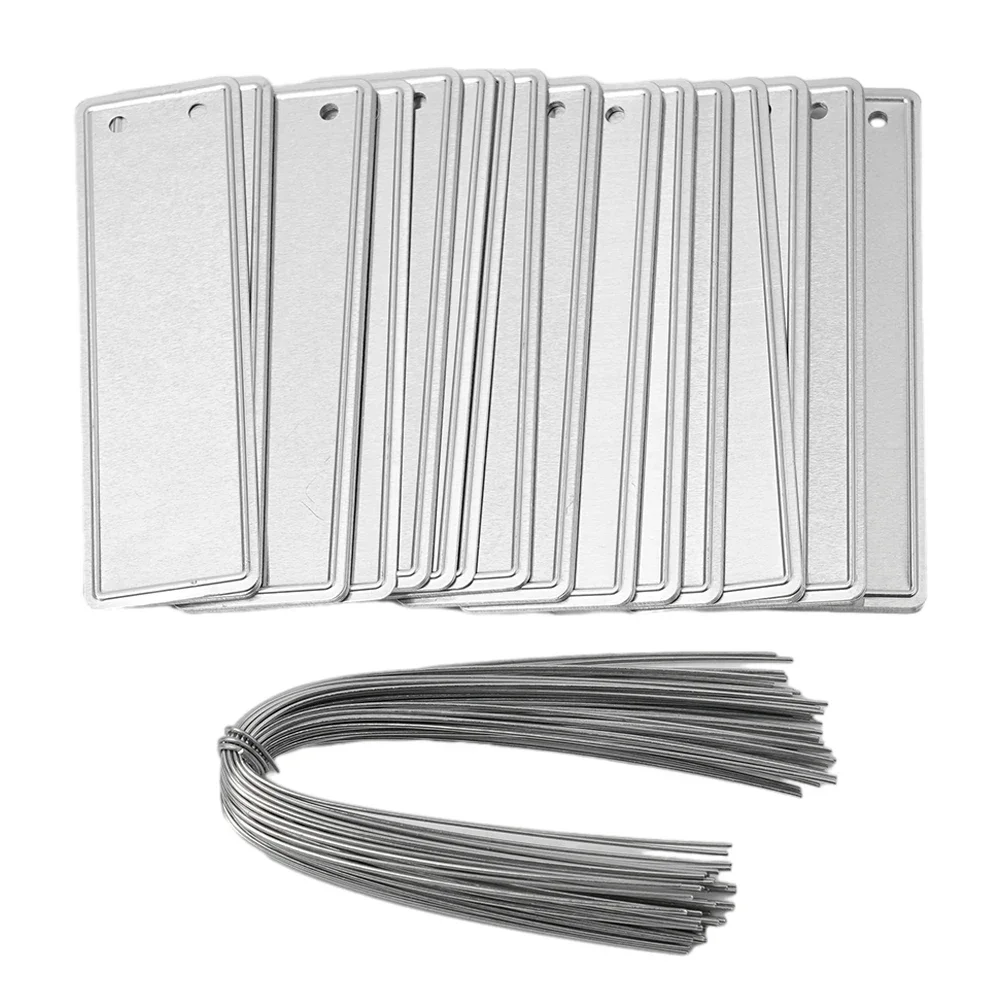 

Tags Plant Labels Aluminum 50 Set 82*25*0.5MM Double-Sided Write Garden Indoor & Outdoor Waterproof High Quality