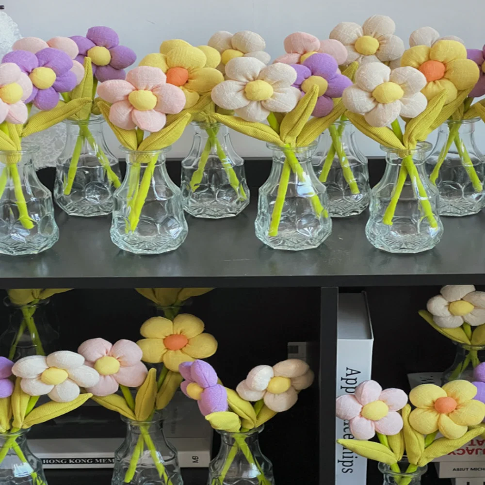 Desktop Ornament Artificial Artificial Sunflower Sunflower Bouquet Floral Single Flower Bouquet For Event Decoration Room Decor