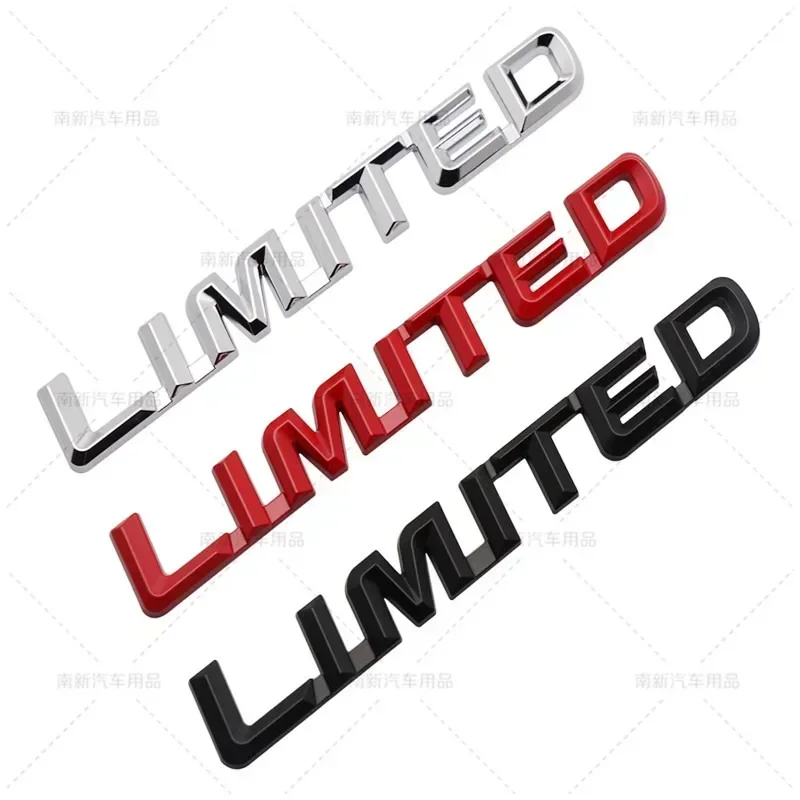 3D Metal LIMITED Letters Rear Trunk Emblem Sticker Car Side Fender Badge Decals For Toyota Highlander Accessories