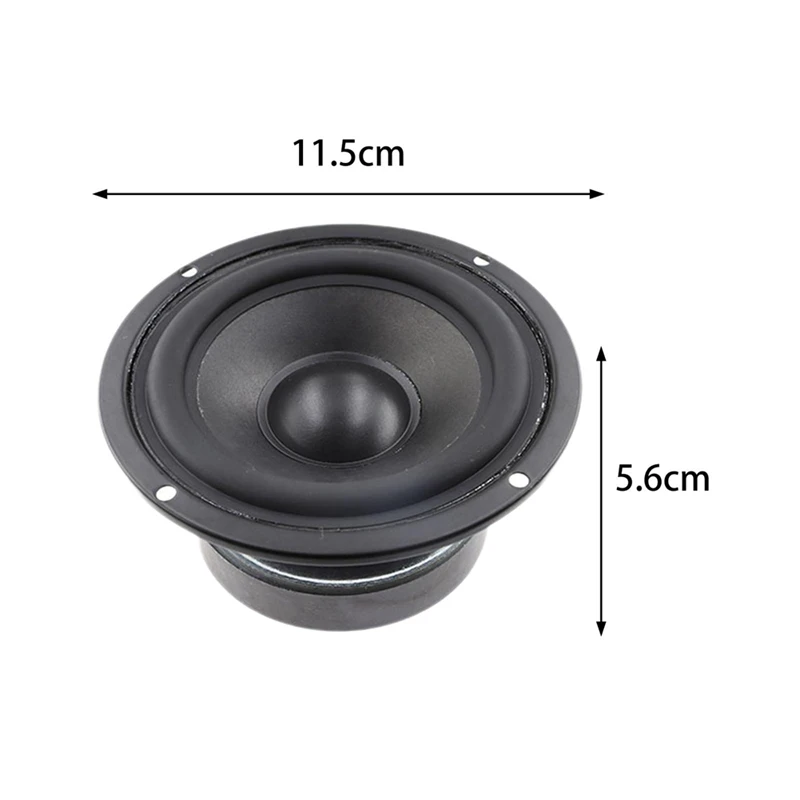 Universal 4.5Inch Round Speaker Stereo Sound System 25W 6Ω Premium Audio Accessories Audio Midrange Loudspeaker