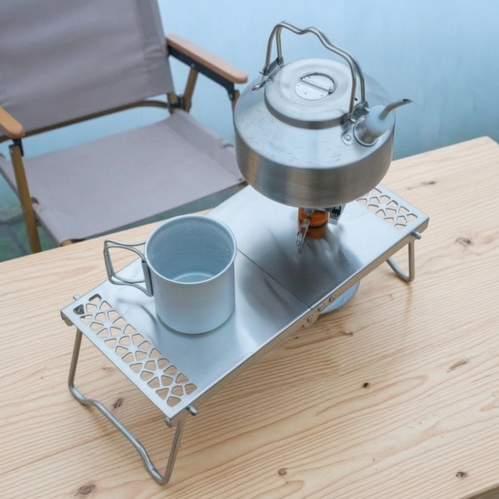 Outdoor Camping Meals - Camp Burner Stand Lightweight Folding Camping
