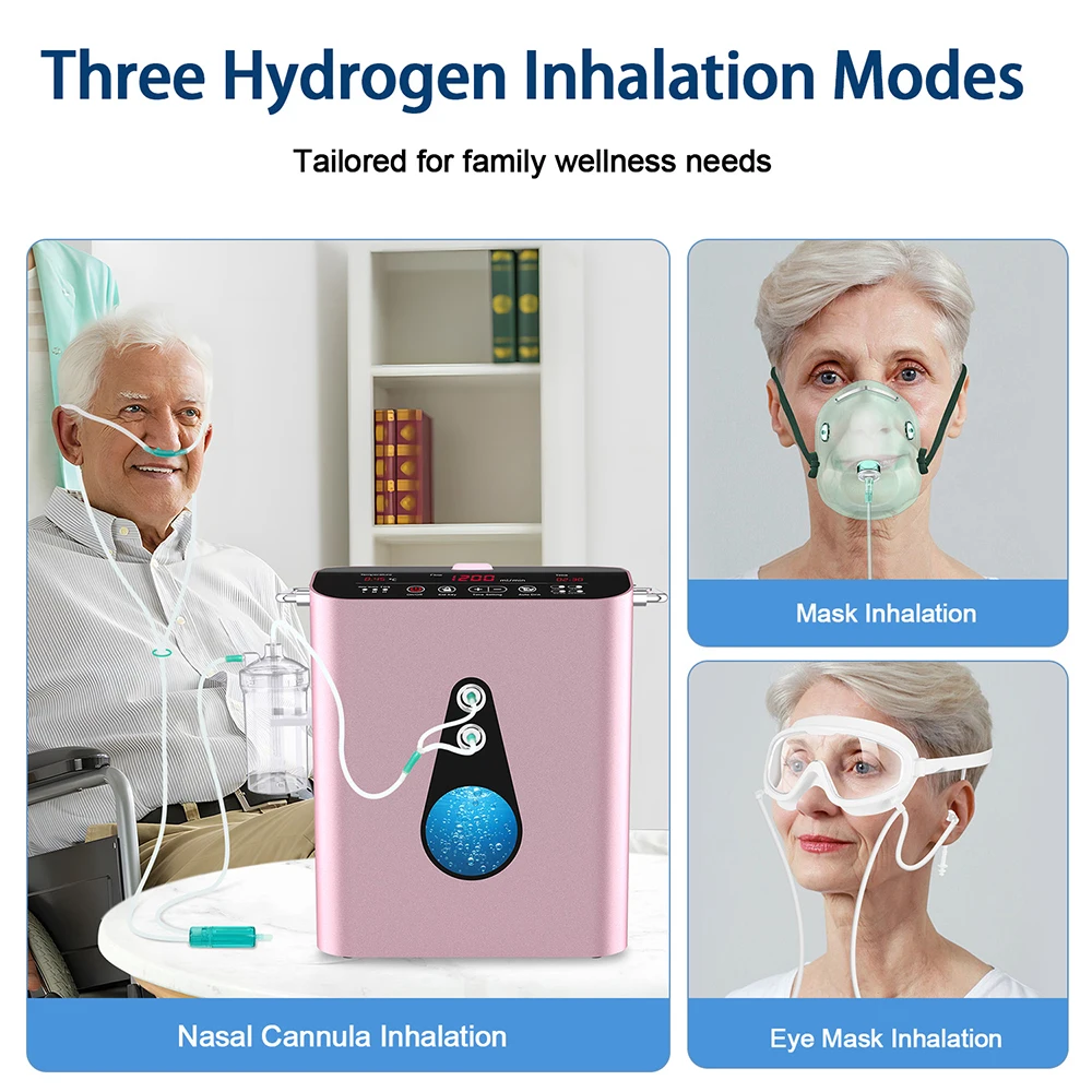 Suyzeko dispositif de thérapie d'inhalateur d'hydrogène 1200ML: Machine d'inhalation H2/O2, concentrateur d'oxygène, générateur d'eau d'hydrogène pour la santé