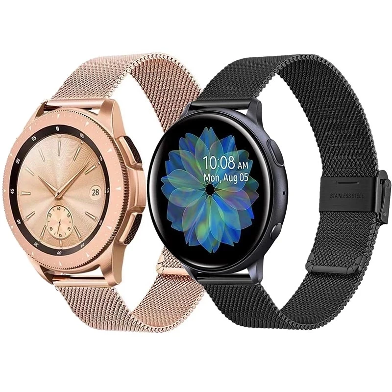 Correa de repuesto para Samsung Galaxy Watch 3, correa de 41mm, 45mm, 42mm y 46mm para Galaxy Watch Active 1/2 Gear S3, correas de reloj clásicas