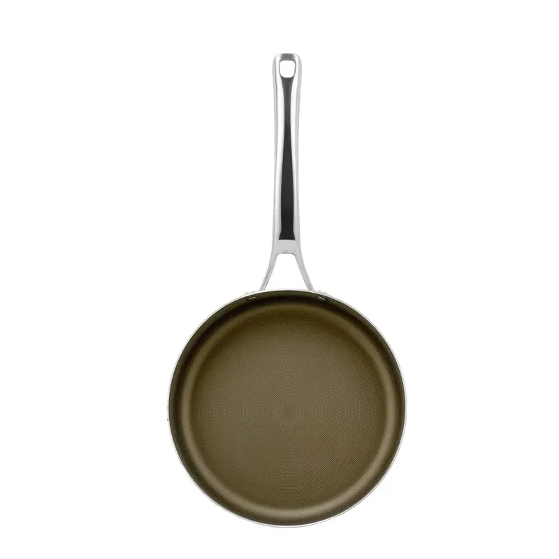 304 316 Stainless Steel Frying Pan Titanium Multi Layer Non Stick Coating Durable 2.0 3L Capacity For Gas Induction Cookers