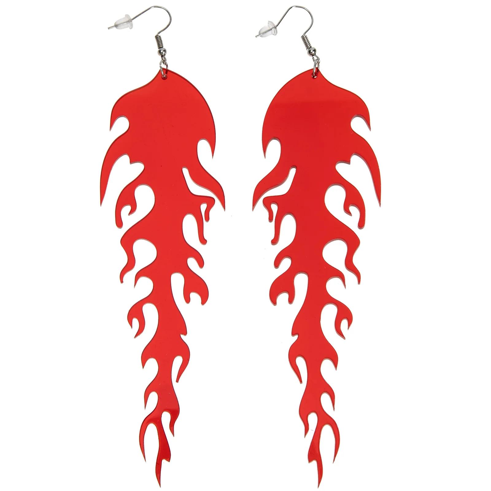 

Flame Earrings Acrylic Material Hypoallergenic Dangle Drop Sterling Silver Aesthetic Jewelry Women Ear Accessories Gift