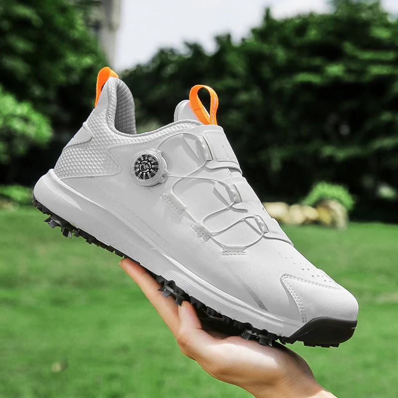 Buty golfowe dla mężczyzn i kobiet wodoodporna antypoślizgowa obrotowa klamra shoelace ruchome paznokci oddychające rozrywka Golf sneakers P619