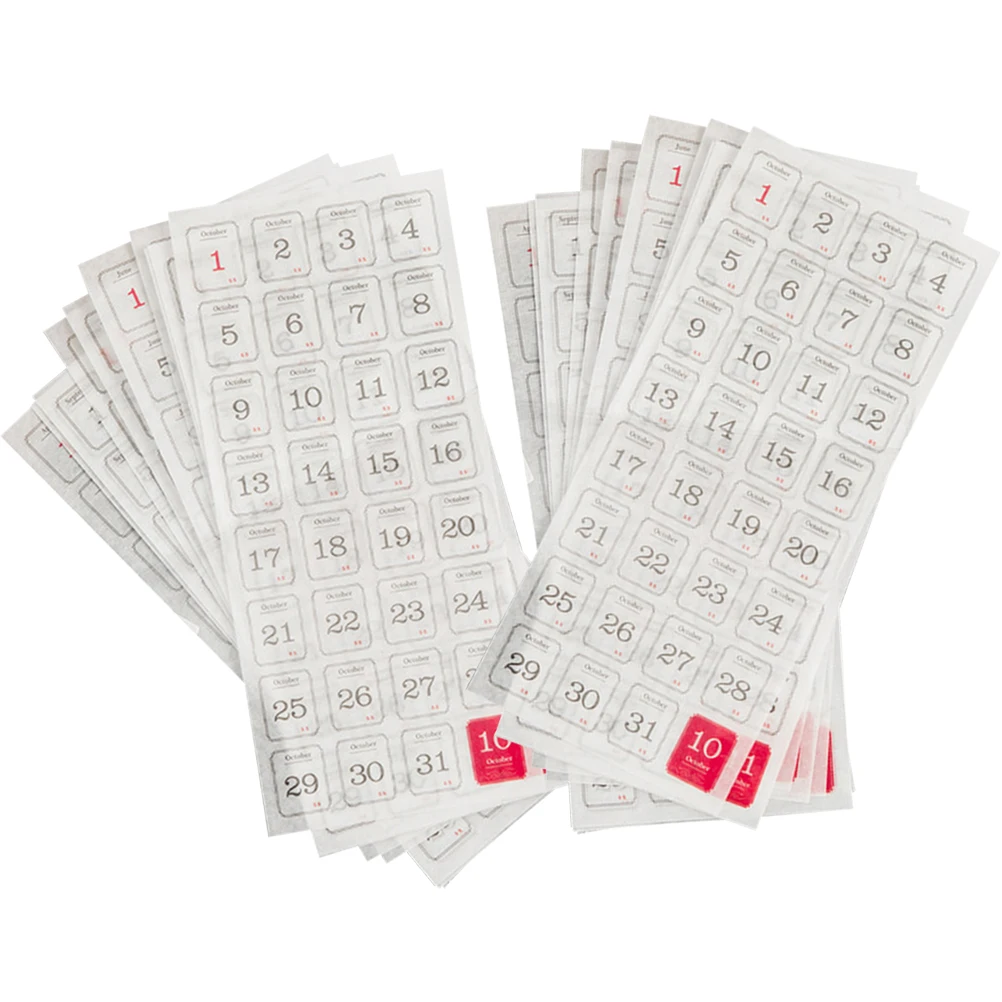 

24 Sheets 365 Days Planner Stickers Daily Use Month Index Labels Calendar Paper Accessories Scrapbook Office School Book Tabs