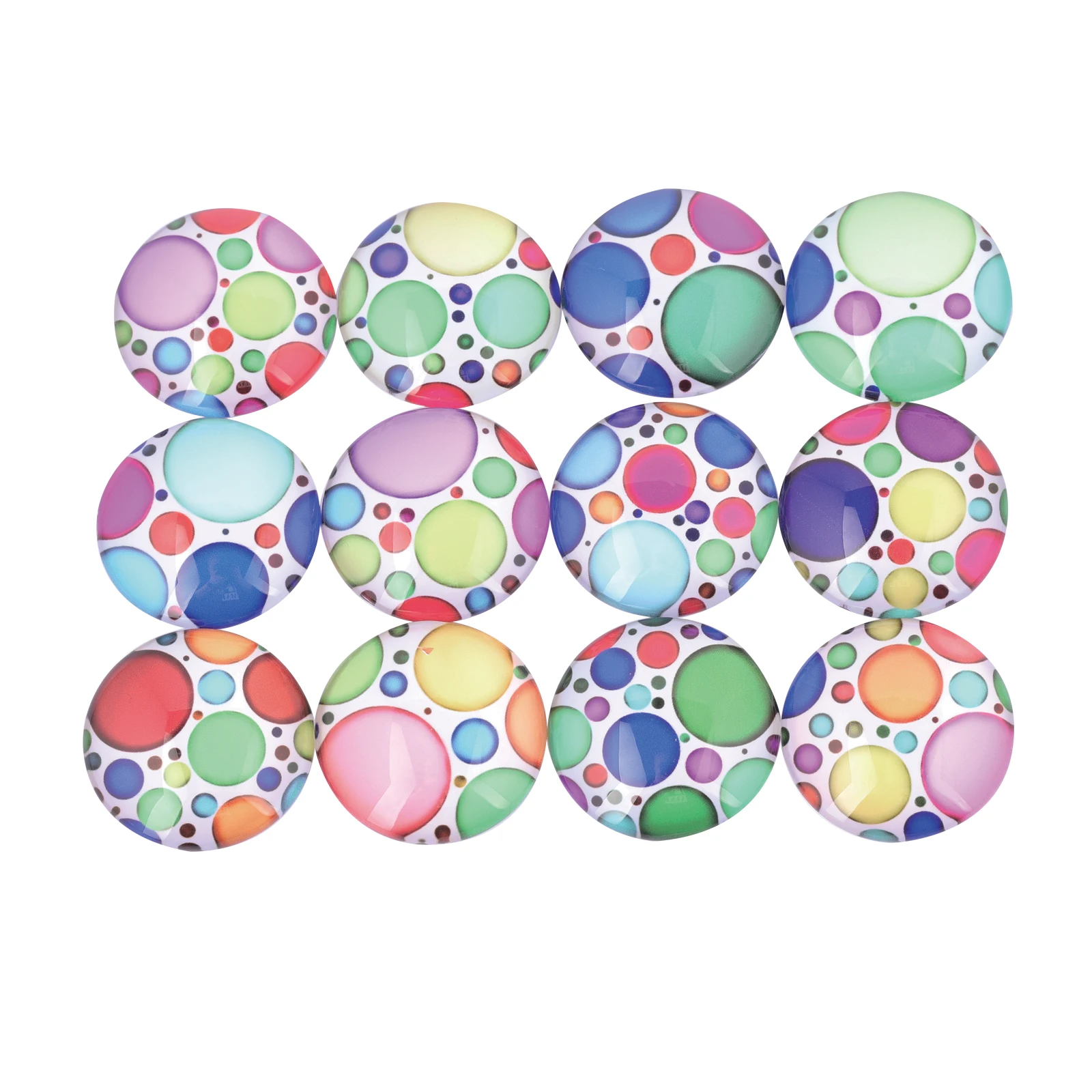 onwear Mix Round Dome Polka Dots Photo Glass Cabochon 12mm 10mm 14mm 18mm 20mm 25mm for earrings bracelets making