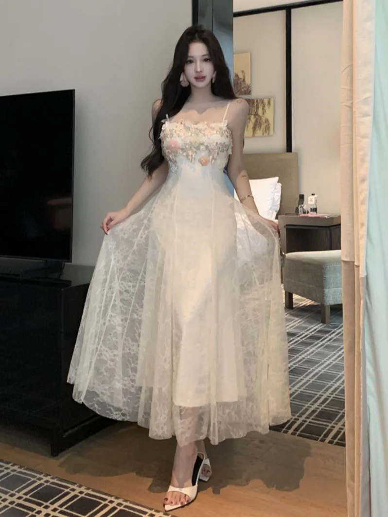 

Потрясающая пляжная юбка с цветочным кружевом и вставками, приталенная, А-силуэт, длинная, для весеннего сезона, женская модная одежда