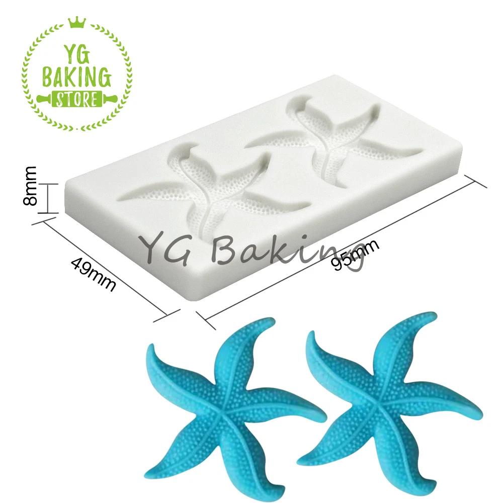 Dorica Ocean Series Starfish Design Silicone Mold DIY Handmade Chocolate Mould Fondant Cake Decorating Tools Kitchen Bakeware