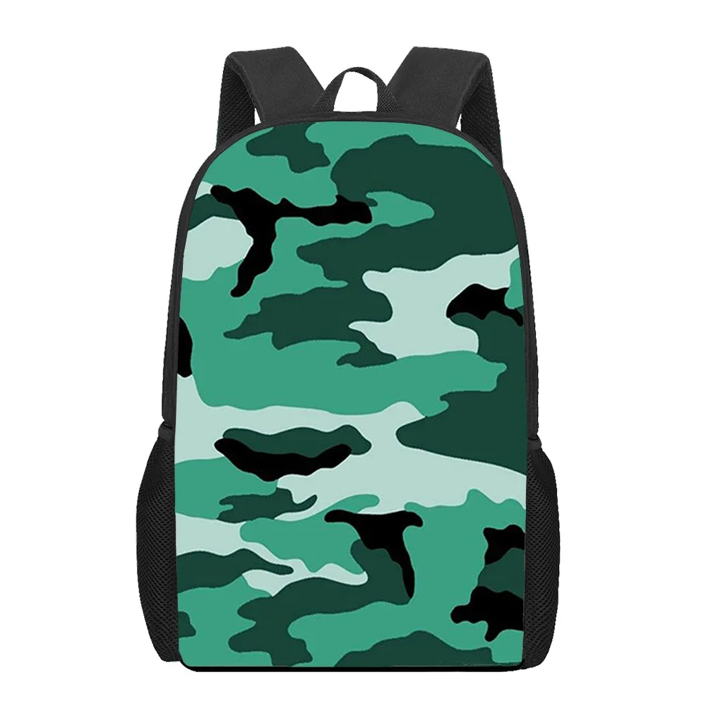 Camo Army Camouflage 3D Print Book Bag Boys Girls School Backpack Kids Puppy Mochilas Escolares Infantis Children School Bags