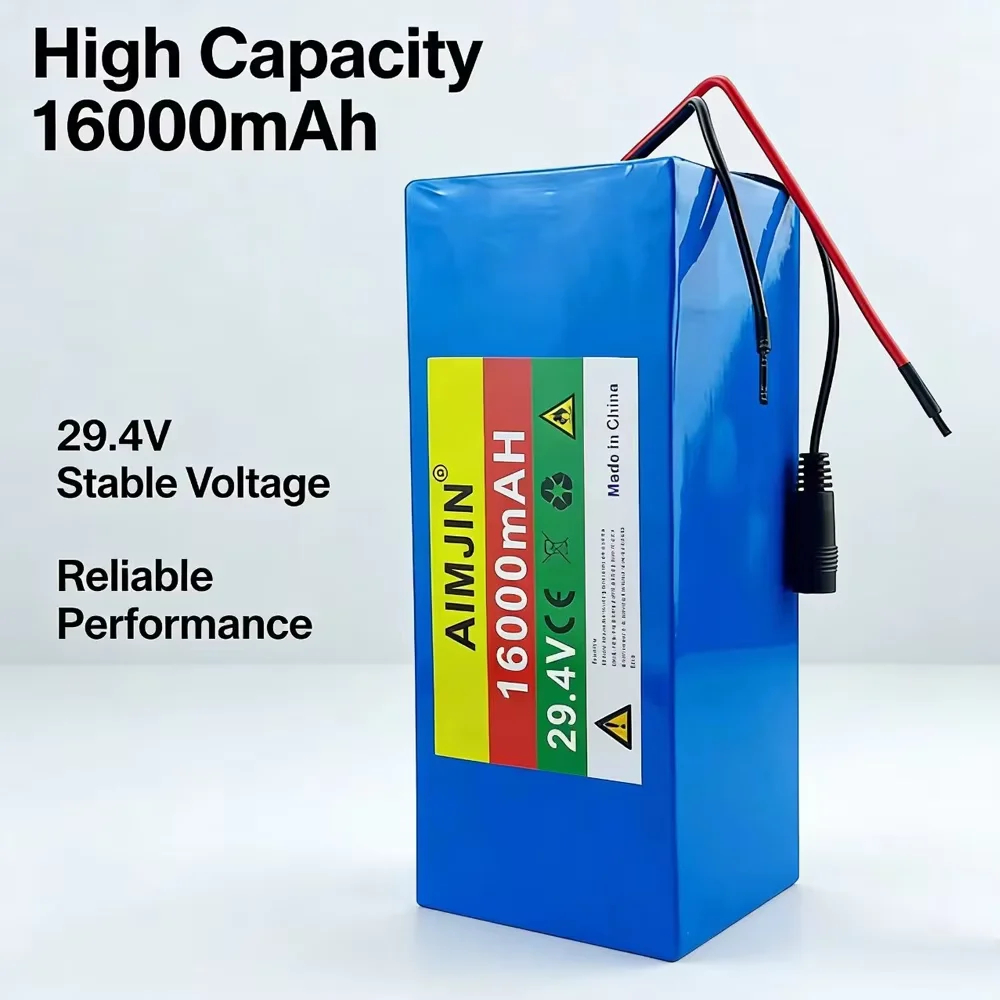 

24V/29.4V 16Ah battery pack Electric scooter/electric wheelchair battery 500W 29.4V 16000mAh 18650 7S5P built-in BMS