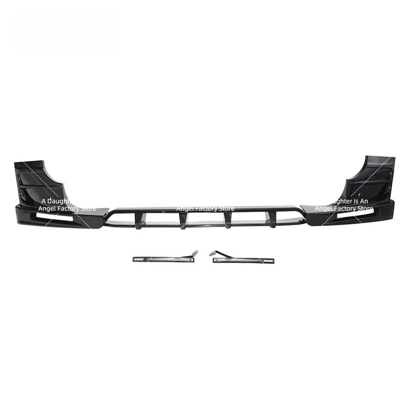 High Quality Rock Style Front Bumper Spoiler Lip With LED Fit Defender 2021-2023 Exterior Modification Parts