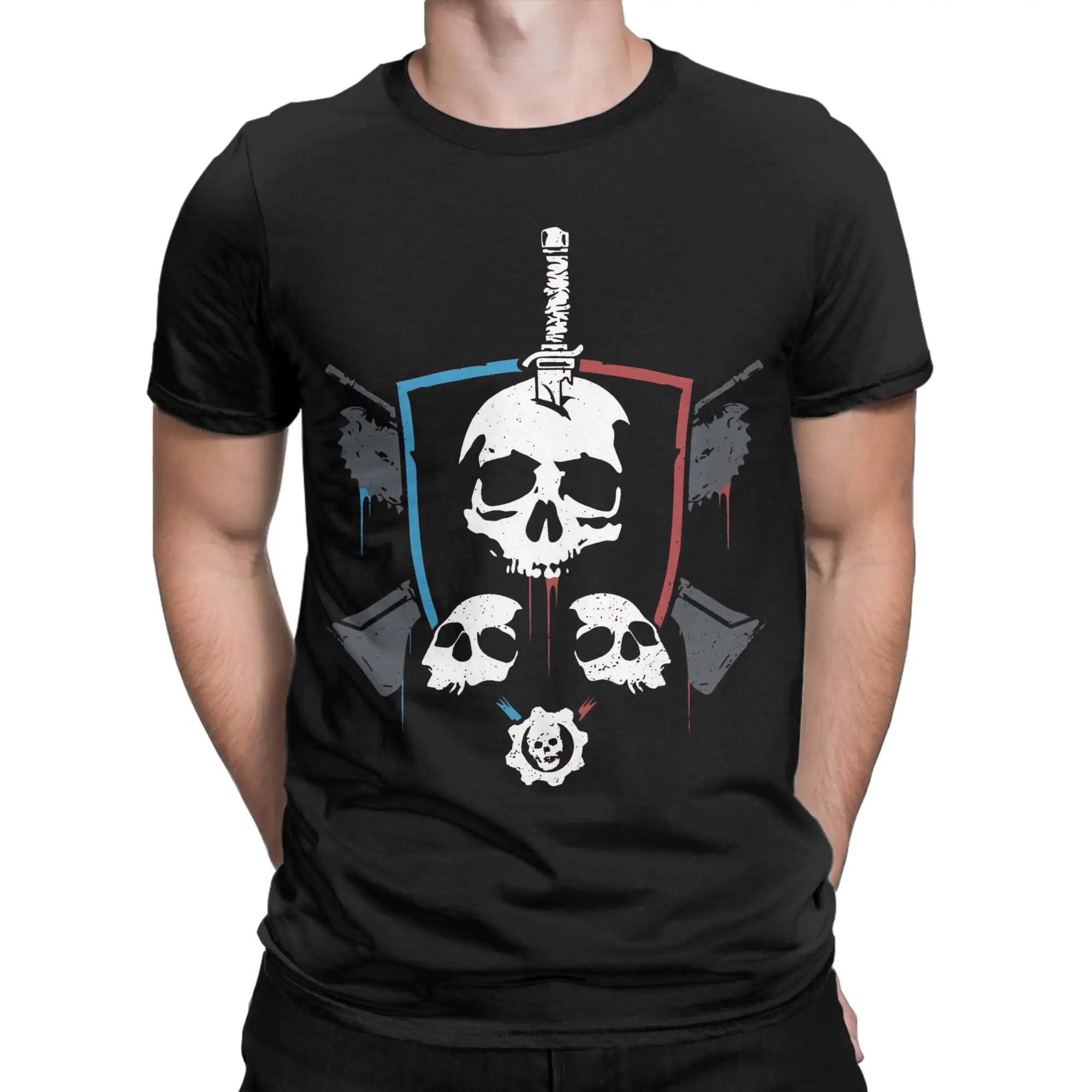 gears of wars 4 Crest T Shirt  Popular T-Shirts Short Sleeves Vintage Tops Summer 100 Cotton 4XL 5XL 6XL Top Tees