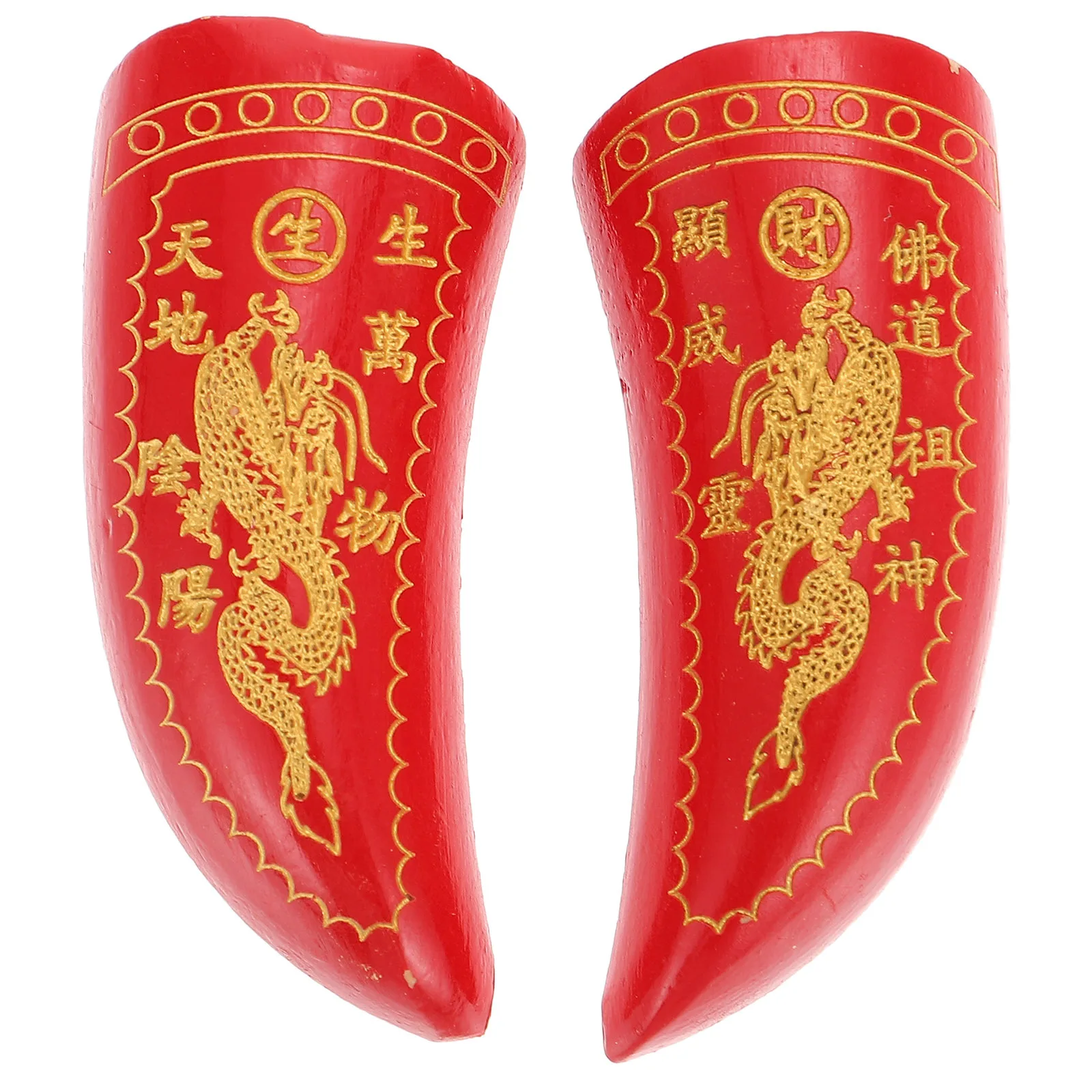 

1Pair RAM Horn Cups Premium Wooden Divination Tool Smooth Lustrous Craft Temple Decoration Yin Yang Holy