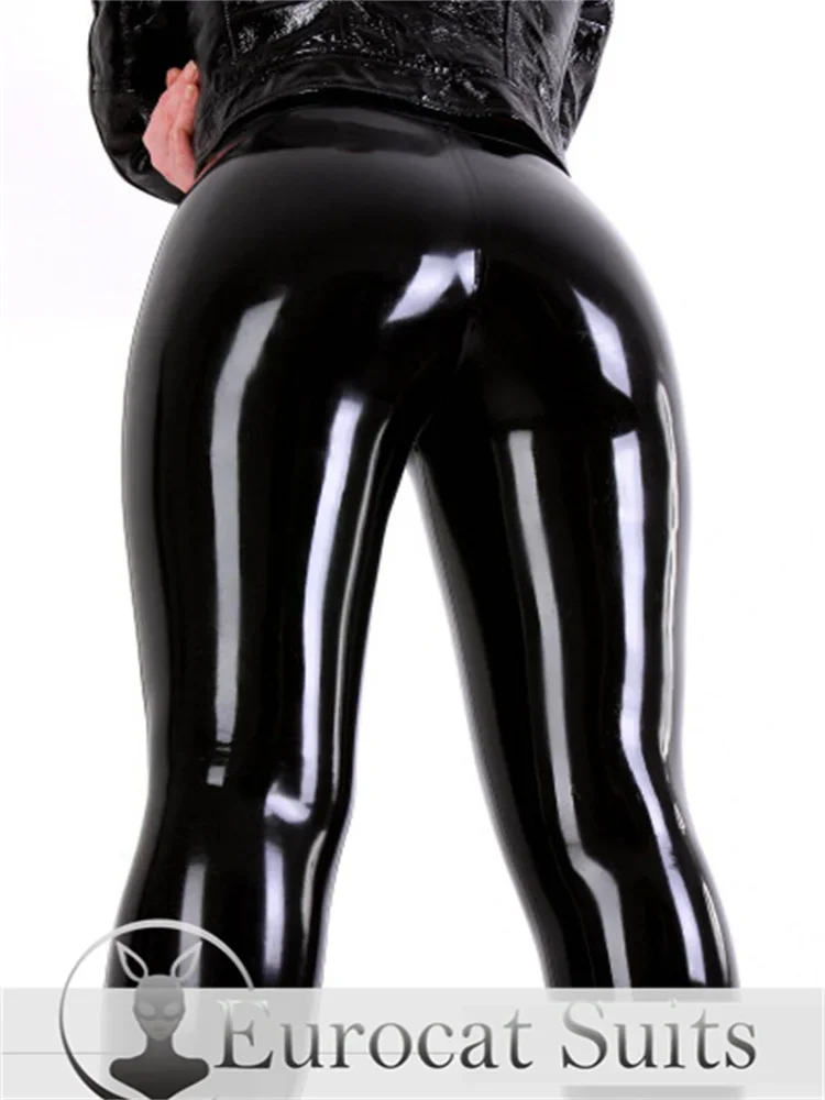 latex leggings men eurocat suits  latex trousers rubber fetish customised  clubwear cosplayLatex Leggings skintight wet look