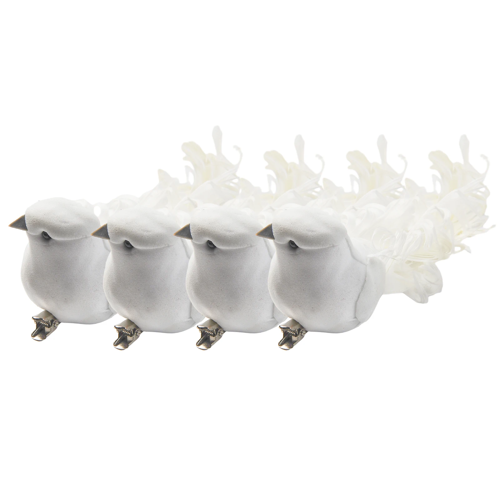 Décor Artificial Bird White With Clip Christenings Cute Decorative Feathers For Wedding Lover Peace Doves Portable